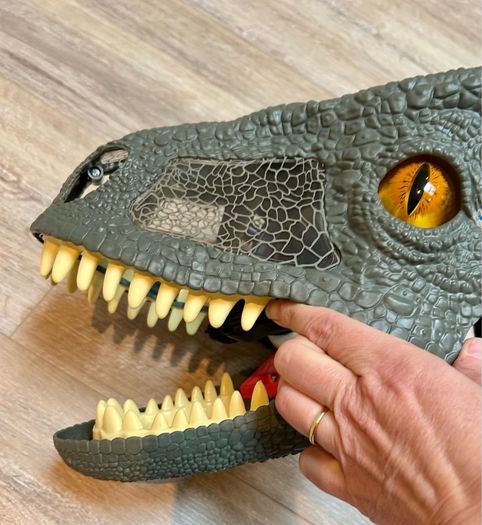 Mattel Jurassic World Velociraptor Blue Dinosaur Mask