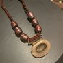 Chunky bronze pearl and bead necklace Image 5