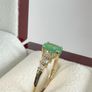 Gold 14K Yellow Gold Boyaca Colombian Emerald & Diamond Ring Image 8
