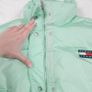 Tommy Jeans Mint Green Seafoam Cropped Convertible Puffer Jacket Size M Image 4