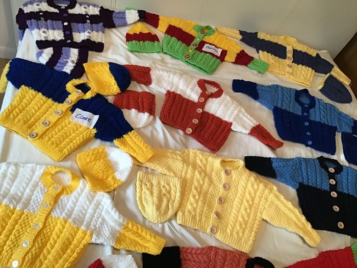 Baby cardigan and hat sets