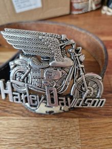 Vintage  Harley Davidson  belt and buckle