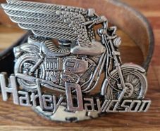 Vintage  Harley Davidson  belt and buckle