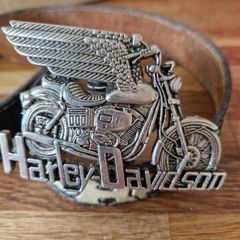 Vintage  Harley Davidson  belt and buckle