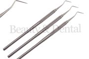 3x Periodontal Explorer Probe 9 Dentist Pick Probes Sharp Tip Exam Diagnostic Tools