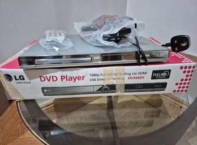 Philips Silver DVD Player Fully Working with Remote, Cables & Box