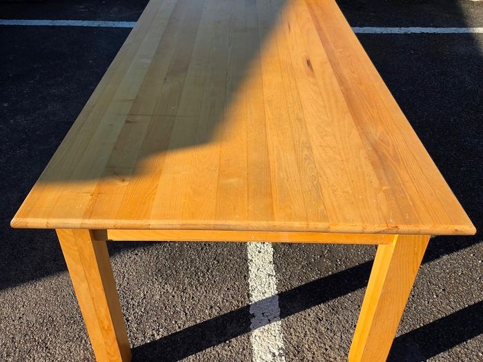 Large Natural Wood Dining Table