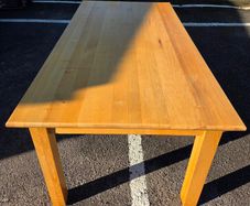 Large Natural Wood Dining Table