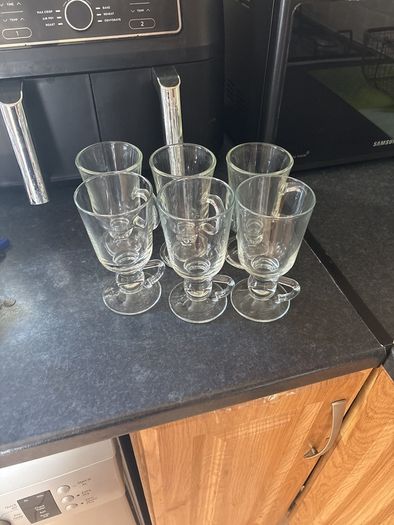 Glasses Irish coffee or latte