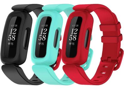 Straps Compatible with Fitbit Ace 3 for Kids, Soft Silicone Waterproof Bracelet Accessories Sports Watch Strap Replacement for Fitbit Inspire 2/Ace 3