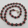 Antique Venetian Style skunk Eyes & Venetian WhiteHeart Glass Beads Necklace Image 10
