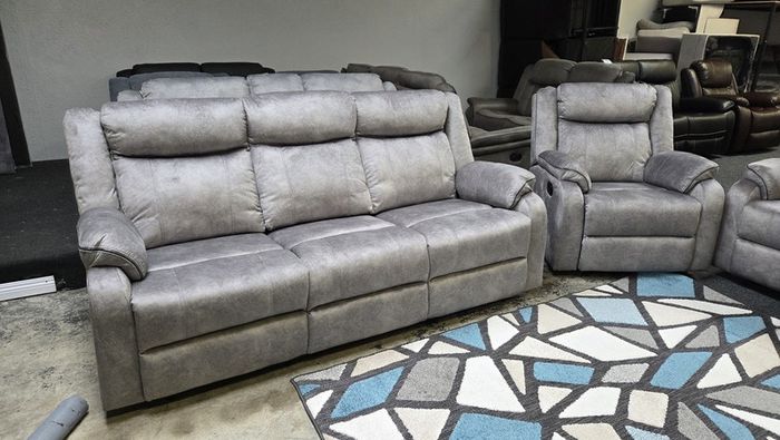 Vancouver Grey Reclining Sofa Set - 3+2 or 3+1+1