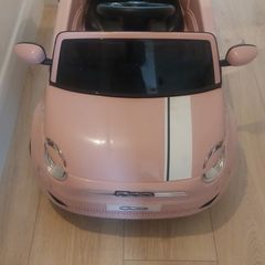 Fiat 500e Car 7.2V Electric Ride On Pink