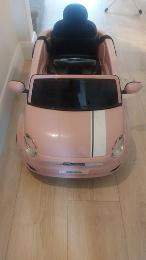 Fiat 500e Car 7.2V Electric Ride On Pink