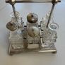 Antique 6 piece silver condiment set. Image 3
