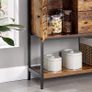 _Sideboard, cabinet with 2 drawers and doors, 1 shelf, for dining room, living room, kitchen, 100 x 35 x 84.5 cm, industrial design, vintage brown-black Image 3