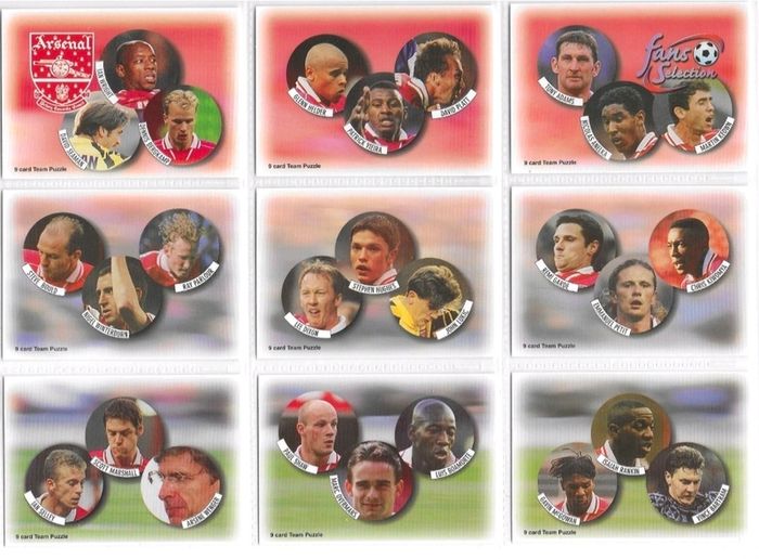 Arsenal full set 1997-98 Futera Football Cards
