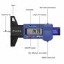Digital Tyre Tread Depth Gauge, 0-25.4 Mm/ 1 Inch Portable Tyre Tread Checker and Tyre Measurement with LCD Display for Cars, Vans, Trucks Image 2