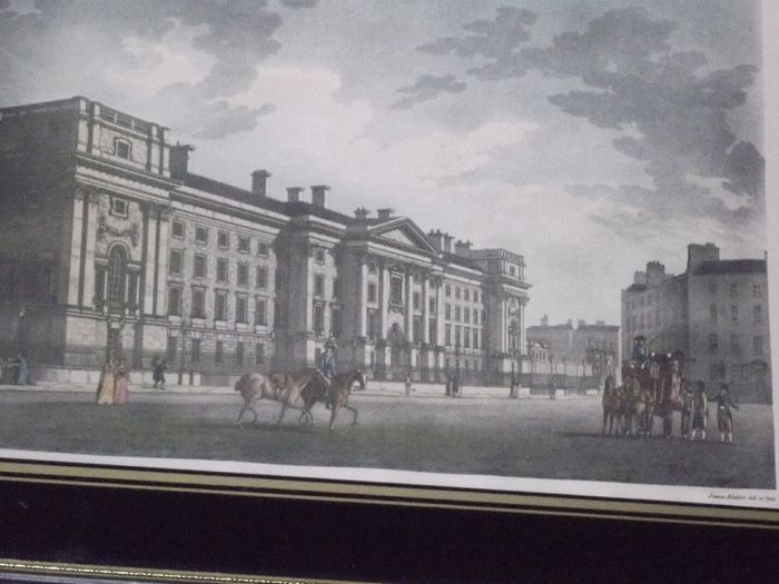 a lovely vintage picture of trinity college by james malton