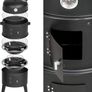 Charcoal Barbecue Smoker With Heat Indicator Image 3