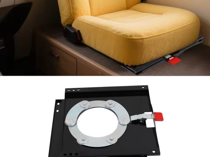 360 Driver Seat Swivel Base for Fiat Ducato X250 Heavy Duty Steel Rotating Seat Adapter Plate for Campervan Motorhome (2007+)