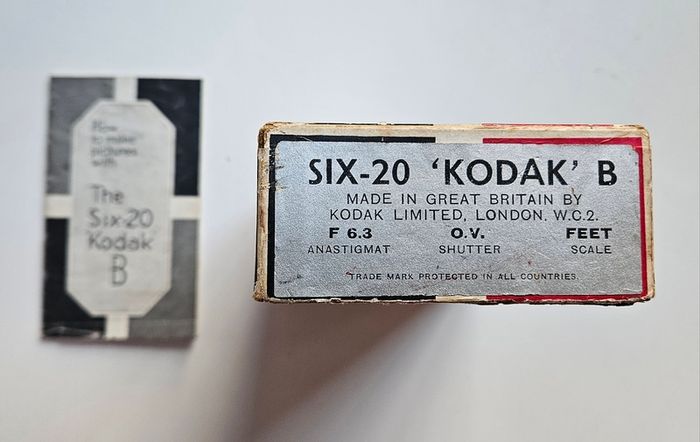 Vintage Kodak Six 20 B Camera With Original Box - Vintage Film Camera