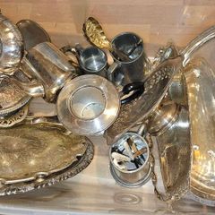 Large Job Lot of Vintage EPNS and Silver Plated Items