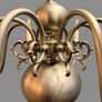 Vintage Chrome Flemish Eight Branch Chandelier Image 5