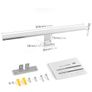 Mirror Light, 3-in-1 Bathroom Mirror Light, 60 cm, 12 W, 800 lm, 4000 K, 220 V, Neutral White, Bathroom Light, Make-Up Light, Cabinet Light, Surface-Mounted Light Image 7