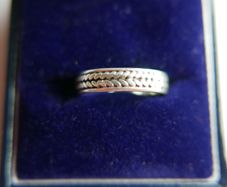 Vintage Hand Engraved Sterling Silver 925 Band Ring Size L1/2 - 2,7g