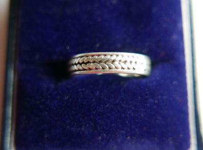 Vintage Hand Engraved Sterling Silver 925 Band Ring Size L1/2 - 2,7g
