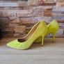 Yellow  Suede High Heels, size 6 Image 6