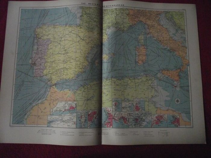 30 X Maps & Charts from Philip's Mercantile Marine Atlas of the World - Fourth Edition 1913