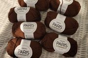 DROPS Paris 7x 50g cotton yarn skeins brown