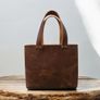 handmade leather bag with matching card wallet Image 2