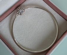 Pandora fireworks bangle bracelet very good condition,for the right size please check the last photo.