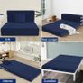 Folding Mattress Double, High Density Foam Fold Out Sofa Chair Z Bed, Foldable Floor Futon Mattress, Floor Lounger Guest Sofa Bed Folding Couch for Sleeping, Travel, 12cm thick Image 4