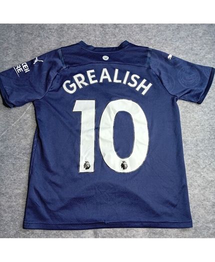 Manchester City Puma Away Shirt Boys 11-12 Years - Rare Retro Grealish 10 Print