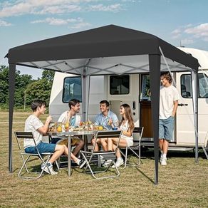 3x3Meter Instant Heavy Duty Pop Up Gazebo, Folding Garden Camping Party Tent Canopy Marquee with Roller Bag