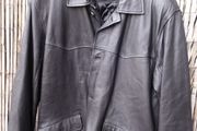 Mens Black Soft Leather Coat