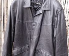 Mens Black Soft Leather Coat