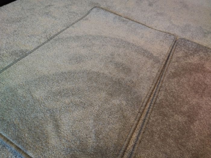 Set of x2 Grey Fluffy Floor Mats