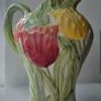 Vintage Fitz & Floyd Omnibus ceramic tulip pitcher 64oz Image 3