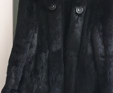 Vintage black coney hair jacket Sz L (Fit 12-14UK)