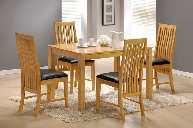 Table and four chairs