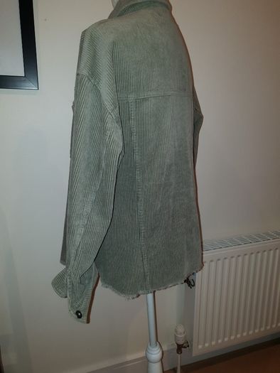 Zara sage green corduroy shacket xs