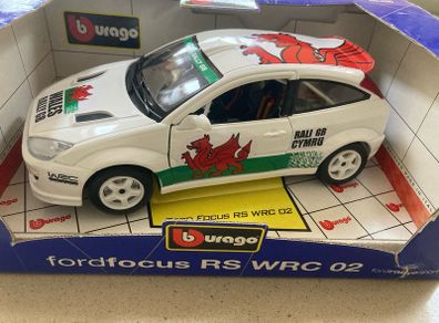 Ford Focus RS WRC 02 Wales 1/18 Burago extremely rare