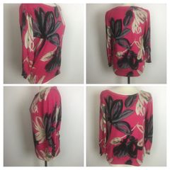 Next pink floral lightweight jumper size 14 price includes postage
