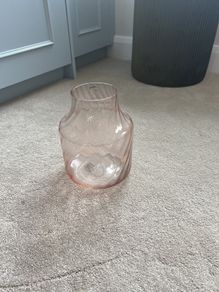 pink glass vase