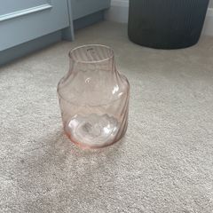 pink glass vase